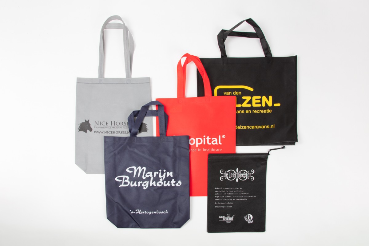 Bedrukte non woven draagtassen